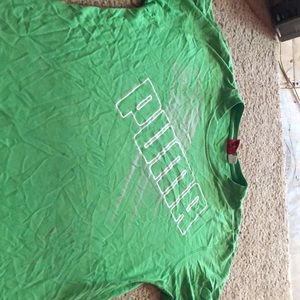 Green puma shirt